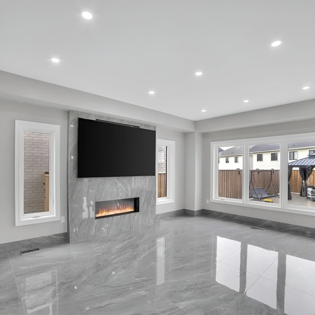modern custom home living room Toronto